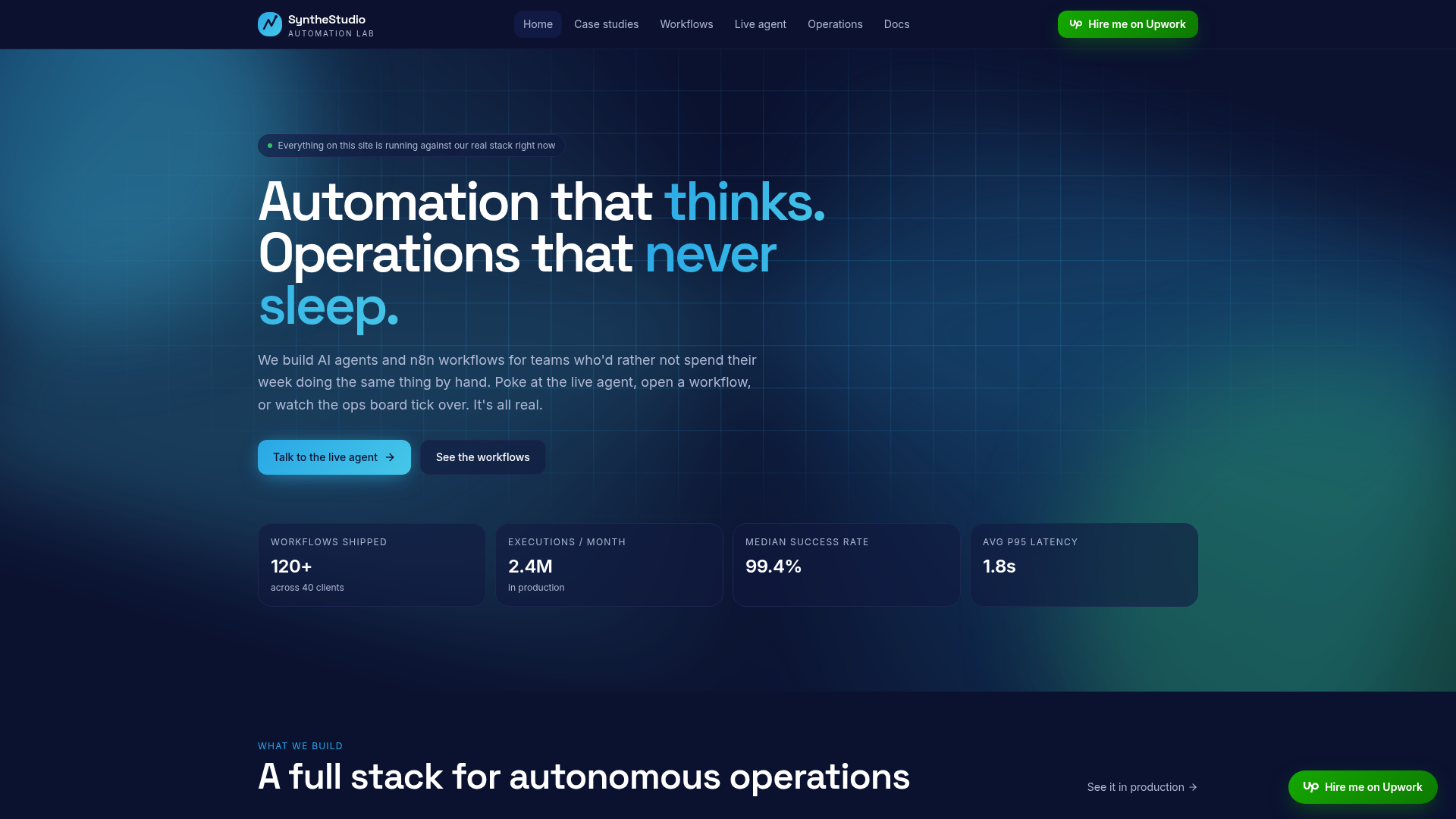 SyntheStudio — AI Automation Lab — AI project by SM Ashiqurzamman